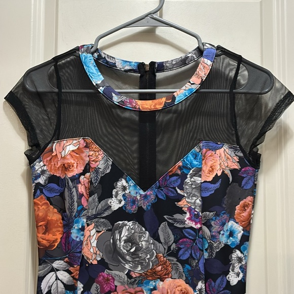 Floral & Mesh Dress size Small - Picture 3 of 6